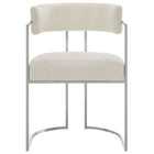 Modway Huron Curved Back Fabric and Metal Dining Accent Chair