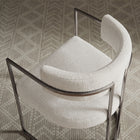 Modway Huron Curved Back Fabric and Metal Dining Accent Chair