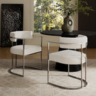Modway Huron Curved Back Fabric and Metal Dining Accent Chair