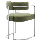 Modway Huron Curved Back Fabric and Metal Dining Accent Chair