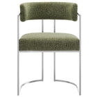 Modway Huron Curved Back Fabric and Metal Dining Accent Chair