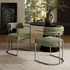 Modway Huron Curved Back Fabric and Metal Dining Accent Chair