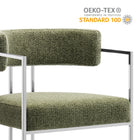 Modway Huron Curved Back Fabric and Metal Dining Accent Chair
