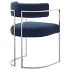 Modway Huron Curved Back Fabric and Metal Dining Accent Chair