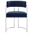 Modway Huron Curved Back Fabric and Metal Dining Accent Chair