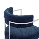 Modway Huron Curved Back Fabric and Metal Dining Accent Chair