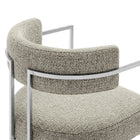 Modway Huron Curved Back Fabric and Metal Dining Accent Chair