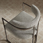 Modway Huron Curved Back Fabric and Metal Dining Accent Chair