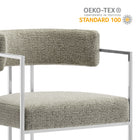 Modway Huron Curved Back Fabric and Metal Dining Accent Chair