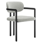 Modway Elio Barrel Fabric and Metal Dining Chair  