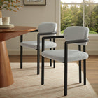 Modway Elio Barrel Fabric and Metal Dining Chair