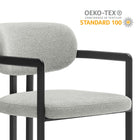 Modway Elio Barrel Fabric and Metal Dining Chair