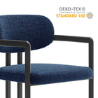 Modway Elio Barrel Fabric and Metal Dining Chair