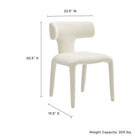 Modway Stellan Curved Back Boucle Upholstered Dining Chair Set of 2