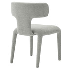 Modway Stellan Curved Back Boucle Upholstered Dining Chair Set of 2