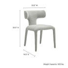 Modway Stellan Curved Back Boucle Upholstered Dining Chair Set of 2