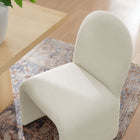 Modway Junia Boucle Upholstered Arch Armless Dining Chair