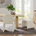 Modway Junia Boucle Upholstered Arch Armless Dining Chair