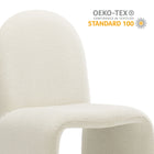 Modway Junia Boucle Upholstered Arch Armless Dining Chair