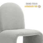 Modway Junia Boucle Upholstered Arch Armless Dining Chair