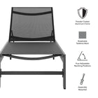 Modway Tahoe Outdoor Patio Mesh and Aluminum Chaise Lounge