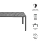 Modway Tahoe Outdoor Patio Aluminum Extendable Dining Table