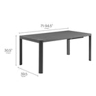 Modway Tahoe Outdoor Patio Aluminum Extendable Dining Table