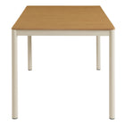 Modway Finn 71" Outdoor Patio Aluminum Dining Table with Faux Wood Top