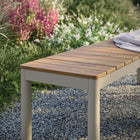 Modway Finn Outdoor Patio Aluminum Bench with Faux Wood Top Set of 2