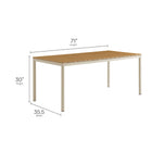 Modway Finn Outdoor Patio Aluminum Faux Wood Dining Set with Benches
