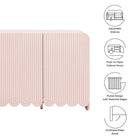 Modway Dahlia Fluted and Scalloped Sideboard Storage Cabinet