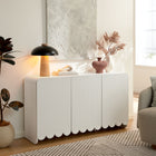 Modway Dahlia Fluted and Scalloped Sideboard Storage Cabinet