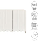 Modway Dahlia Fluted and Scalloped Sideboard Storage Cabinet