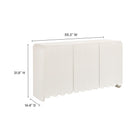 Modway Dahlia Fluted and Scalloped Sideboard Storage Cabinet