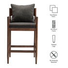 Modway Remington Wood Bar Stool