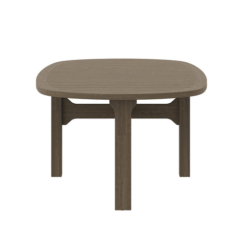 Modway Saratoga Oval Outdoor Patio Teak Wood Coffee Table  