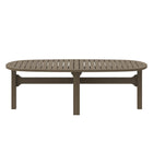 Modway Saratoga Oval Outdoor Patio Teak Wood Coffee Table