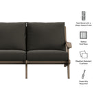 Modway Saratoga Outdoor Patio Teak Wood Loveseat