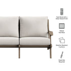 Modway Saratoga Outdoor Patio Teak Wood Loveseat