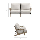 Modway Saratoga Outdoor Patio Teak Wood Loveseat