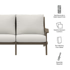 Modway Saratoga Outdoor Patio Teak Wood Loveseat