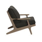 Modway Saratoga Outdoor Patio Teak Wood Chair and Ottoman Set