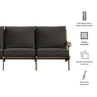 Modway Saratoga Outdoor Patio Teak Sofa