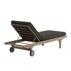 Modway Saratoga Outdoor Patio Teak Wood 3-Piece Chaise Lounge Furniture Set