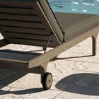 Modway Saratoga Outdoor Patio Teak Chaise Lounge Chair