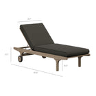 Modway Saratoga Outdoor Patio Teak Chaise Lounge Chair