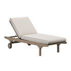 Modway Saratoga Outdoor Patio Teak Wood 3-Piece Chaise Lounge Furniture Set