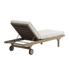 Modway Saratoga Outdoor Patio Teak Wood 3-Piece Chaise Lounge Furniture Set