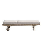 Modway Saratoga Outdoor Patio Teak Chaise Lounge Chair