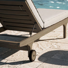 Modway Saratoga Outdoor Patio Teak Chaise Lounge Chair